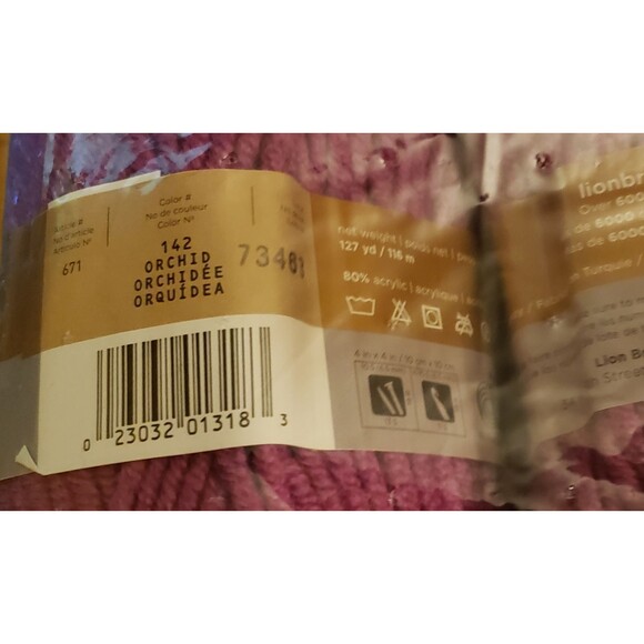 NEW 3X LION BRAND Woolspun BULKY(5): (3) Skeins yarn
COLOR: ORCHID #142 - Picture 3 of 5